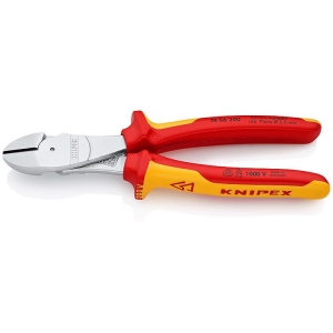 Knipex 74 06 200 Diagonal Cutter high-leverage chrome-plated 200mm VDE